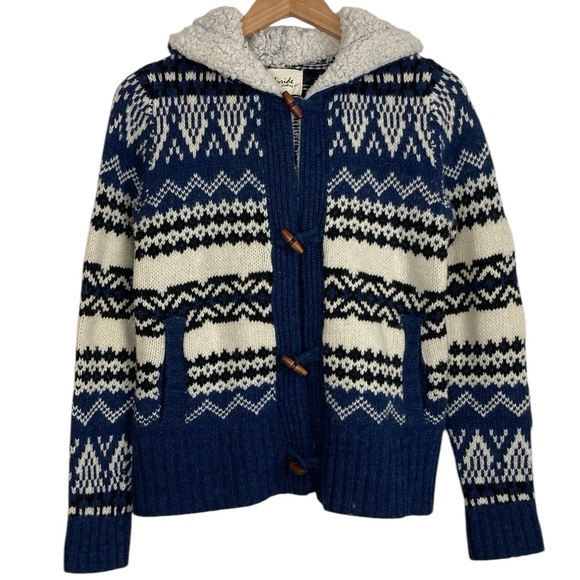 Telluride Knit Hooded Toggle Closure Cardigan, Size Medium - Picture 15 of 15